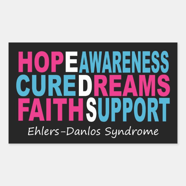 EDS Awareness Words of Encouragement Sticker (Front)