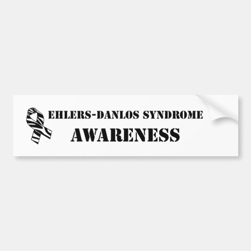 Image of EDS Awareness Zebra Stripe Ribbon Bumper Stickers