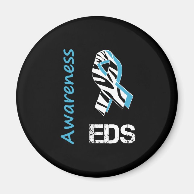 EDS Awareness Zebra Stripe Ribbon Magnet (Front)