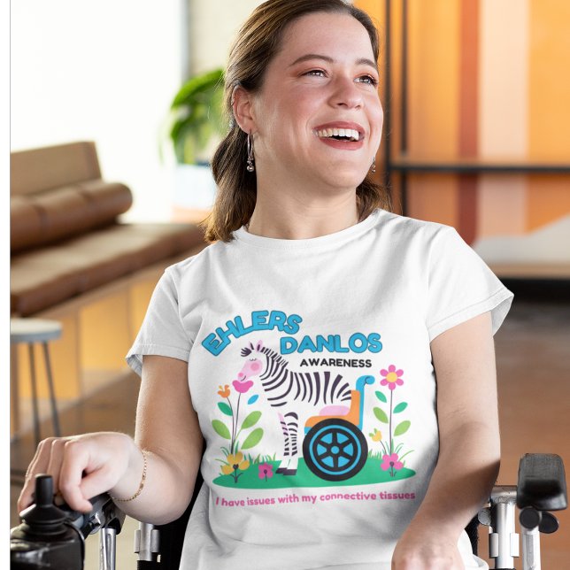 EDS Awareness Zebra T-Shirt Tri-Blend Shirt (Spread EDS awareness with this, "I have issues with my connective tissues" zebra t-shirt! )