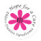 EDS Hope for a Cure Pink Flower Round Sticker