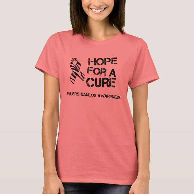 EDS Hope for a Cure Zebra Stripe Ribbon Shirt (Front)
