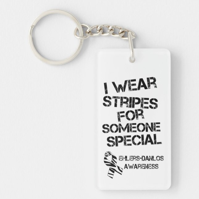 EDS I Wear Stripes For Someone Special Keychain (Front)