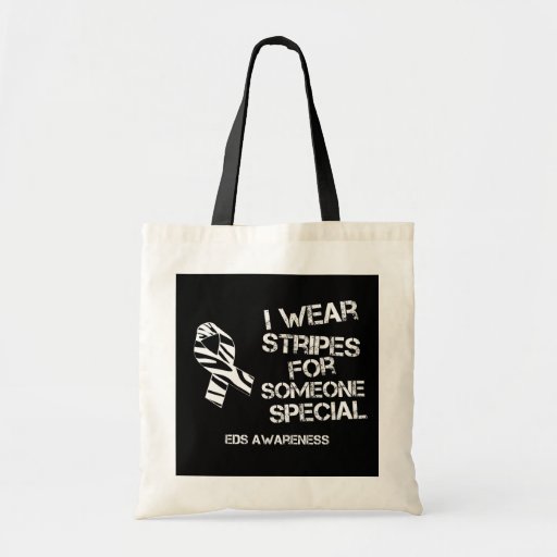 Image of EDS I Wear Stripes for Someone Special Tote Bags