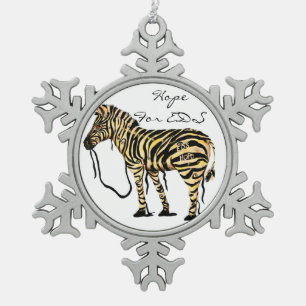 EDS Snowflake Zebra Ornament