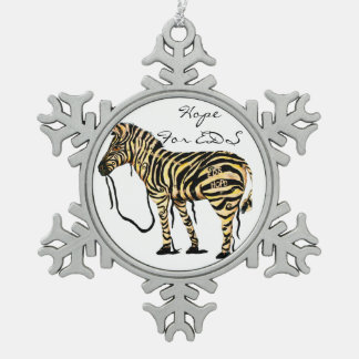 EDS Snowflake Zebra Ornament