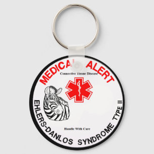 EDS Type 2 Medical Alert with Zebra Keychain