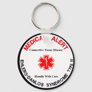 eds type 3 medical alert keychain