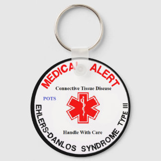 EDS type 3 POTS medical alert keychain