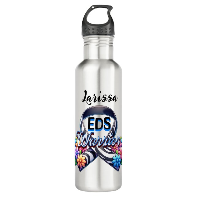 EDS Warrior | Ehlers-Danlos Syndrome Personalised 710 Ml Water Bottle (Front)