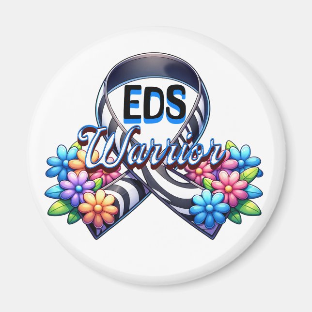 EDS Warrior | Ehlers-Danlos Syndrome T-Shirt Magnet (Front)