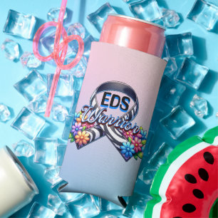 EDS Warrior   Ehlers-Danlos Syndrome T-Shirt Seltzer Can Cooler