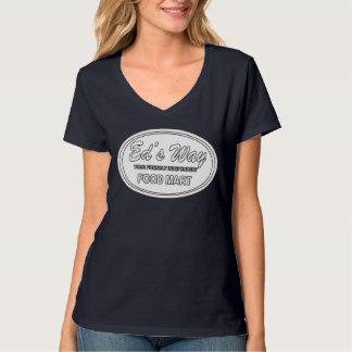 Ed's Way T-shirt, Inverted white logo T-Shirt