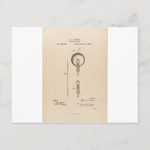 Edson's Light Bulb Patent Postcard