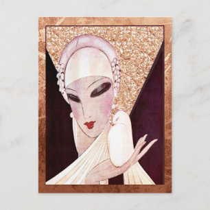 Eduardo Garcia Benito - Lady with bird Postcard