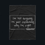Eduardo Quote Funny Birthday Personalised Name Gif Fleece Blanket<br><div class="desc">Eduardo Quote Funny Birthday Personalised Name Gift Idea</div>