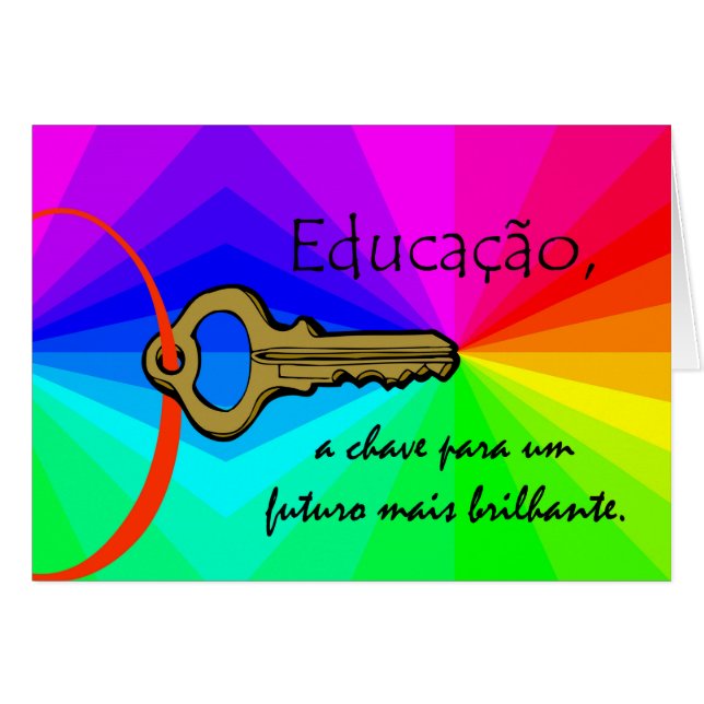 Educacao Teacher Appreciation in Portuguese (Front Horizontal)