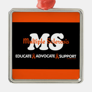 Educate Advocate Support...MS Metal Tree Decoration