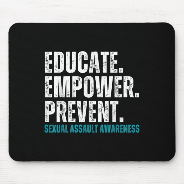 Educate Empower Prevent Ual Ault Awareness Prevent Mouse Mat (Front)