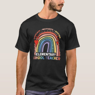 Educate Motivate Inspire Elementary School Teacher T-Shirt