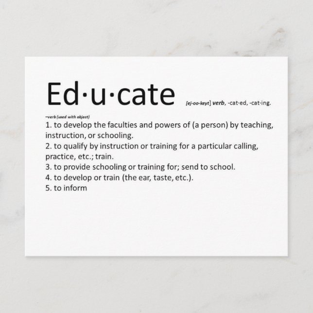 Educate Postcard (Front)
