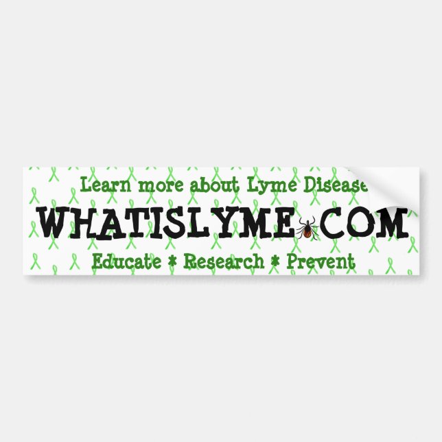 Educate Research Prevent Lyme Disease Awareness Bumper Sticker (Front)