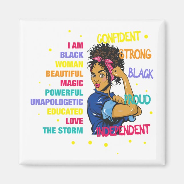 Educated Black Girl Magic  77 Magnet (Front)
