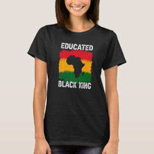 Educated Black King Afrocentric Black History Men T-Shirt