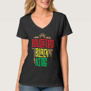Educated Black King For Boys Men History Month T-Shirt