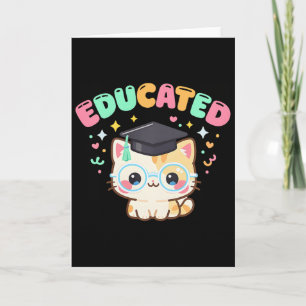 Educated Cat Cl Of 2026 Graduation School Senior M Card