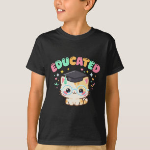 Educated Cat Cl Of 2026 Graduation School Senior M T-Shirt