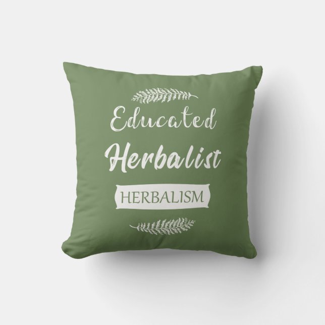 Educated herbalist cushion (Front)