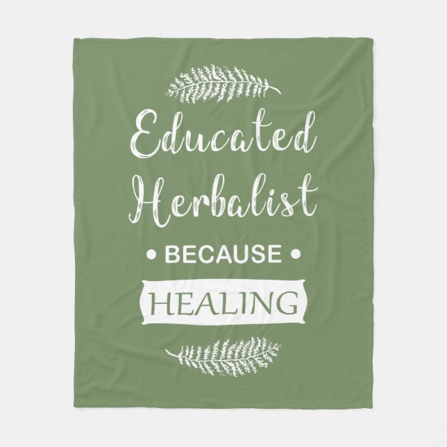 Educated herbalist fleece blanket (Front)