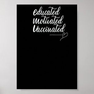 Educated Motivated & Vaccinated Cute Doctor & Nur Poster