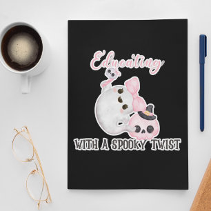 Educating with a spooky twist Halloween Teacher Square Sticker