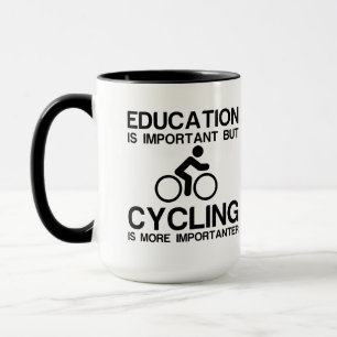 Education and cycling mug