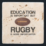 Education and rugby stone coaster<br><div class="desc">cool,  cute,  comic,  vintage sports,  science,  couple,  love,  funny,  retro</div>