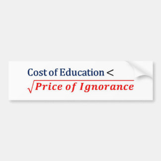 Education bumper sticker