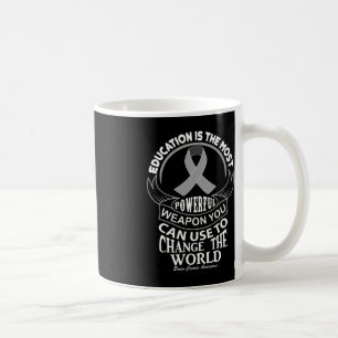 Education Can Change The World Brain Cancer  Coffee Mug