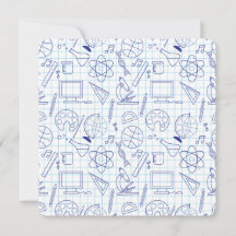 Education Elements Science Sketch Flat Card