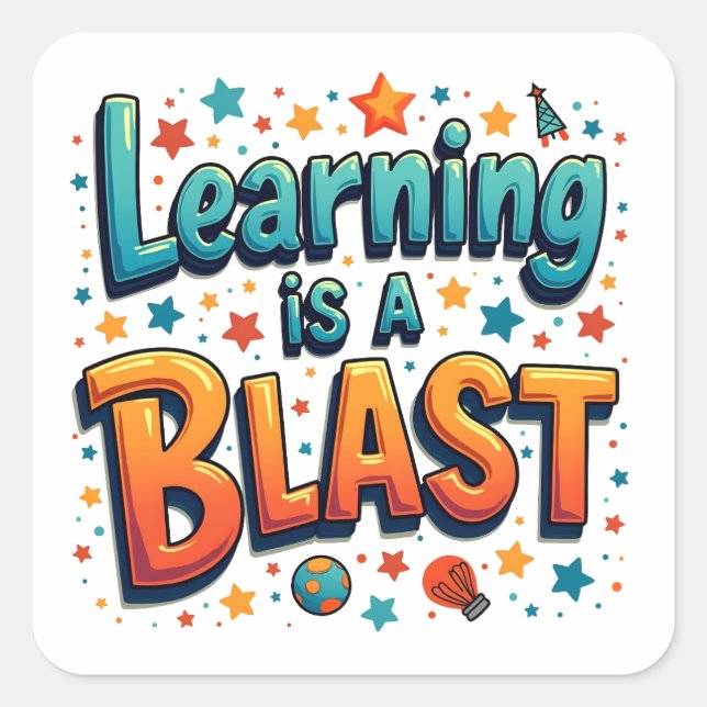 Education Fun - no1 Square Sticker (Front)