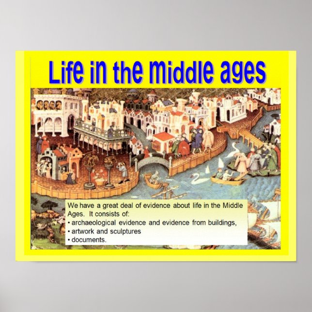 Education, History,  Life in the Middle Ages Poster (Front)