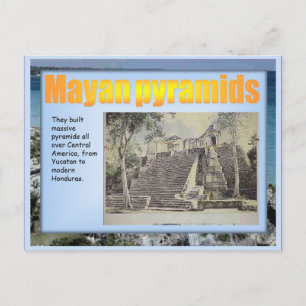 Education, History, Mayan pyramids Postcard