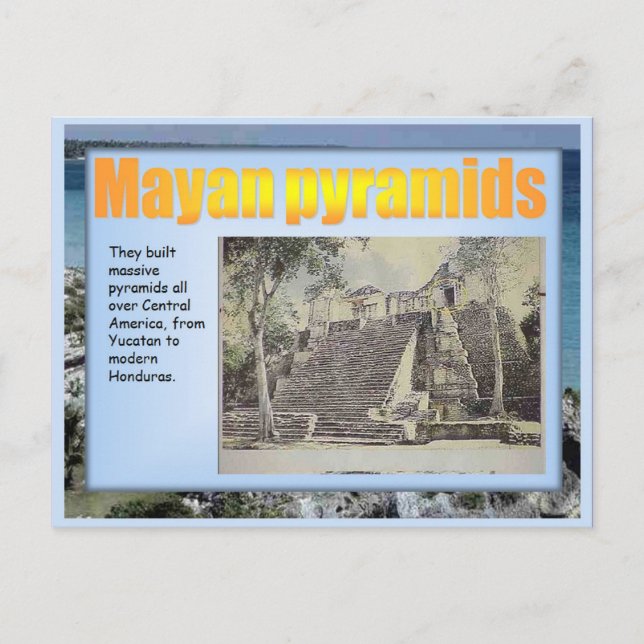 Education, History,  Mayan pyramids Postcard (Front)
