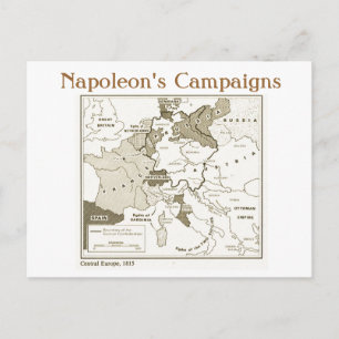 Education, History,  Napoleon, Central Europe 1815 Postcard