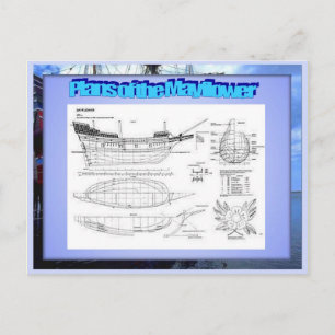 Education, History, Plans of the Mayflower Postcard