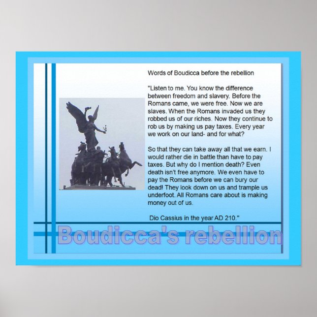 Education, History, Romans, Boudicca's rebellion Poster (Front)