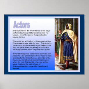 Education, History, Shakespeare, Actors Poster