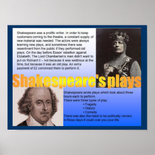 Education, History, Shakespeare's plays Poster