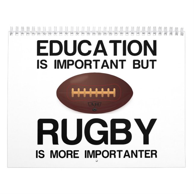 EDUCATION IMPORTANT RUGBY IMPORTANTER CALENDAR (Cover)